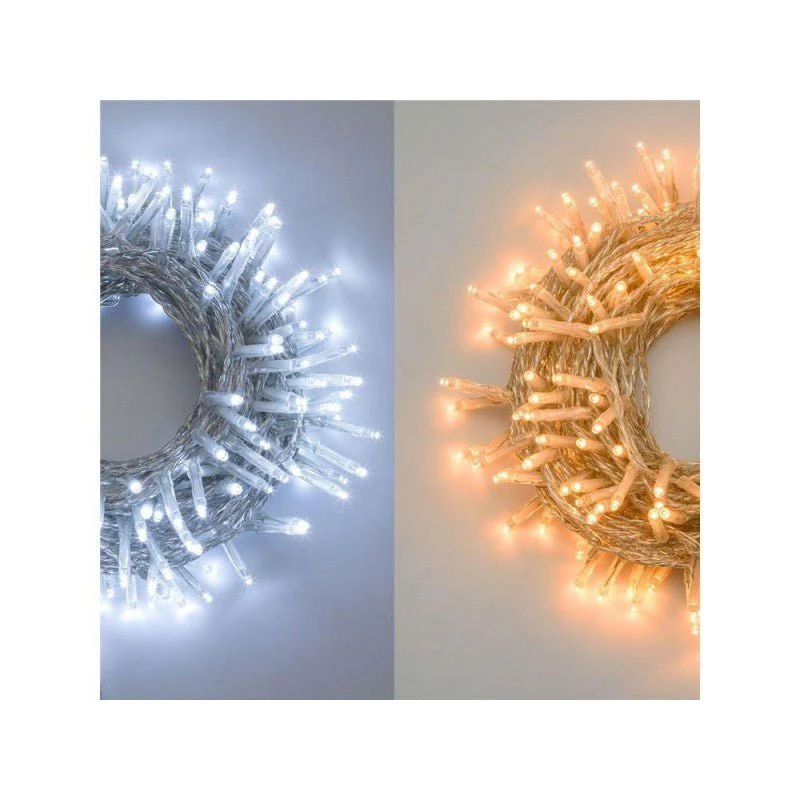360 LED bianco caldo e freddo con cavo trasparente Lotti