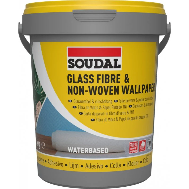 Colla per Carta da Parati in Fibra di Vetro Soudal 1kg – Adesivo Professionale ad Alta Tenuta