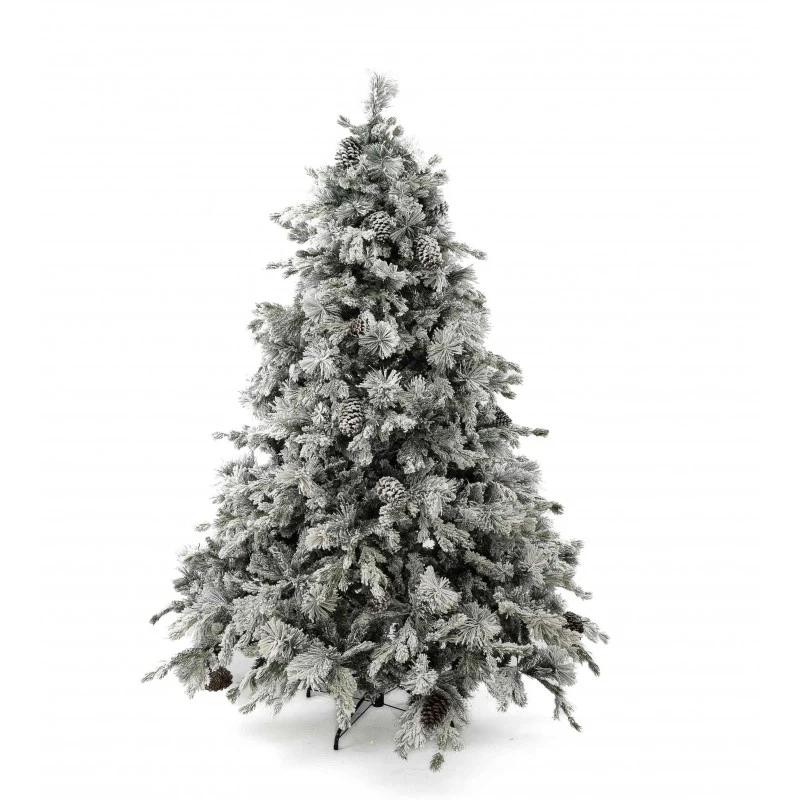 Albero di Natale artificiale Big Sky innevato con pigne | Xone