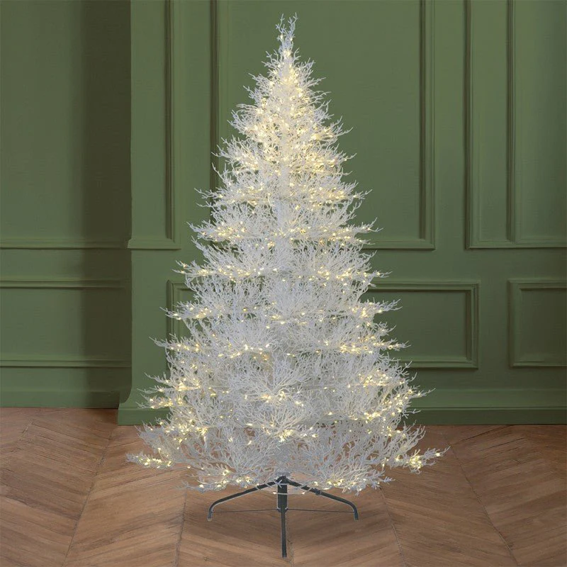 Albero di Natale artificiale Coral White con mini LED integrati | Xone - Image 2
