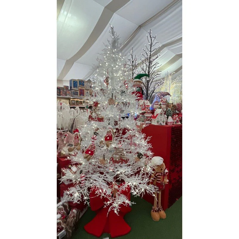 Albero di Natale artificiale Coral White con mini LED integrati | Xone - Image 7