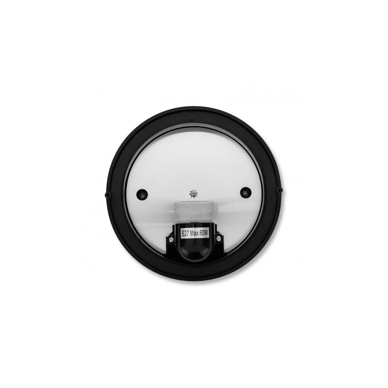 Applique Ip44 E27 tonda nera - Image 4