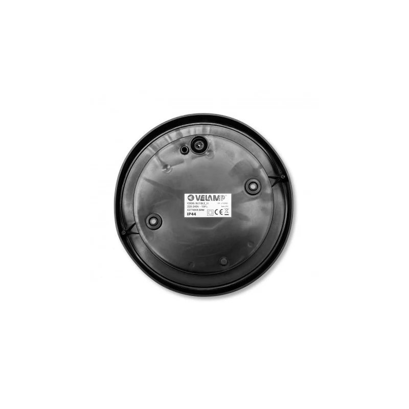 Applique Ip44 E27 tonda nera - Image 5