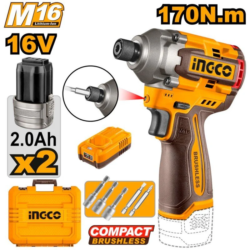 Avvitatore Ad Impulsi 170n.m A Batteria 16v