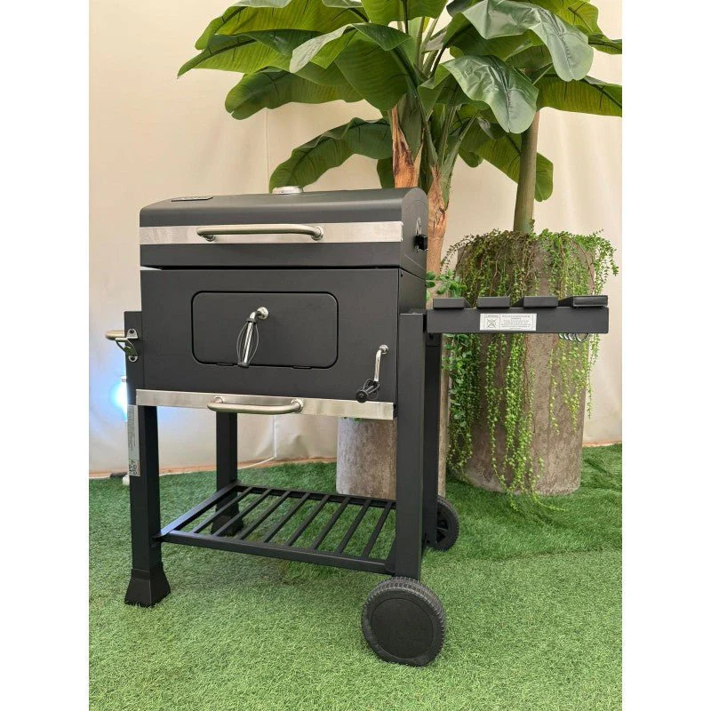 "Ronnie's"Barbecue a Carbone con Coperchio e Termometro – Perfetto per Grigliate all’Aperto - Image 11