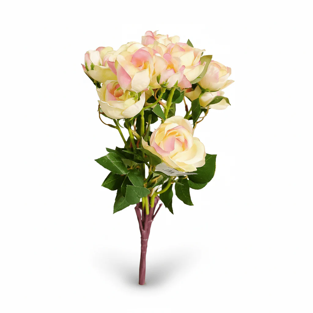 Rosa artificiale bell curly H40cm pinkcream | EDG