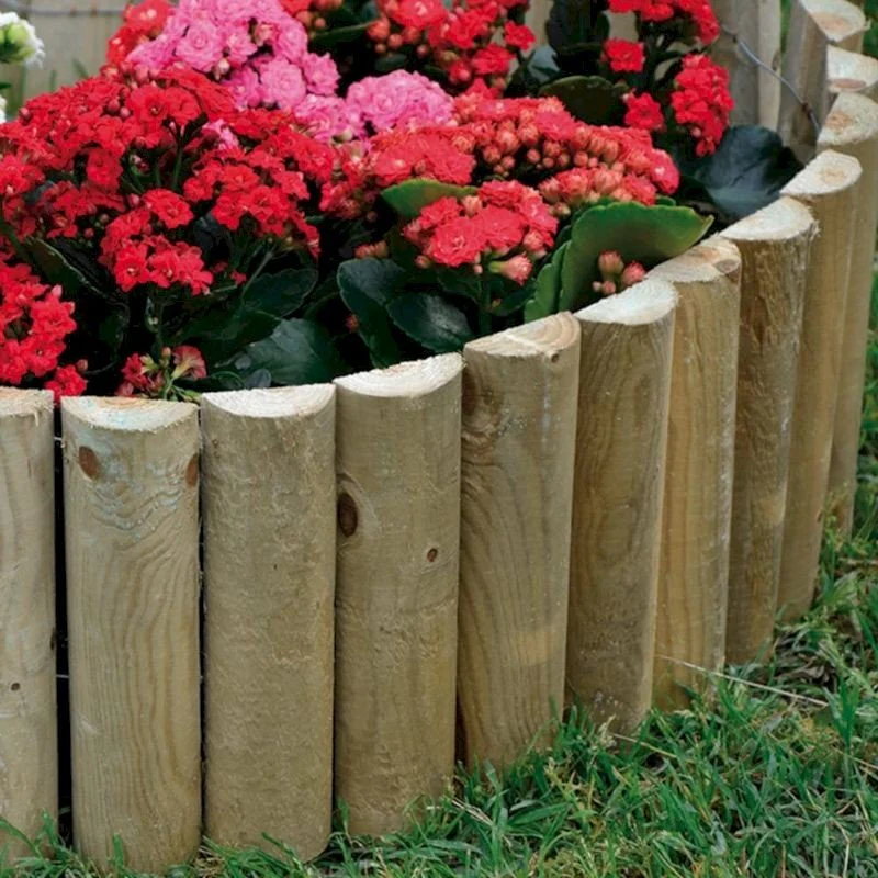 Bordura per aiuole in legno 110x5x20/35h cm Verdelook - Image 4