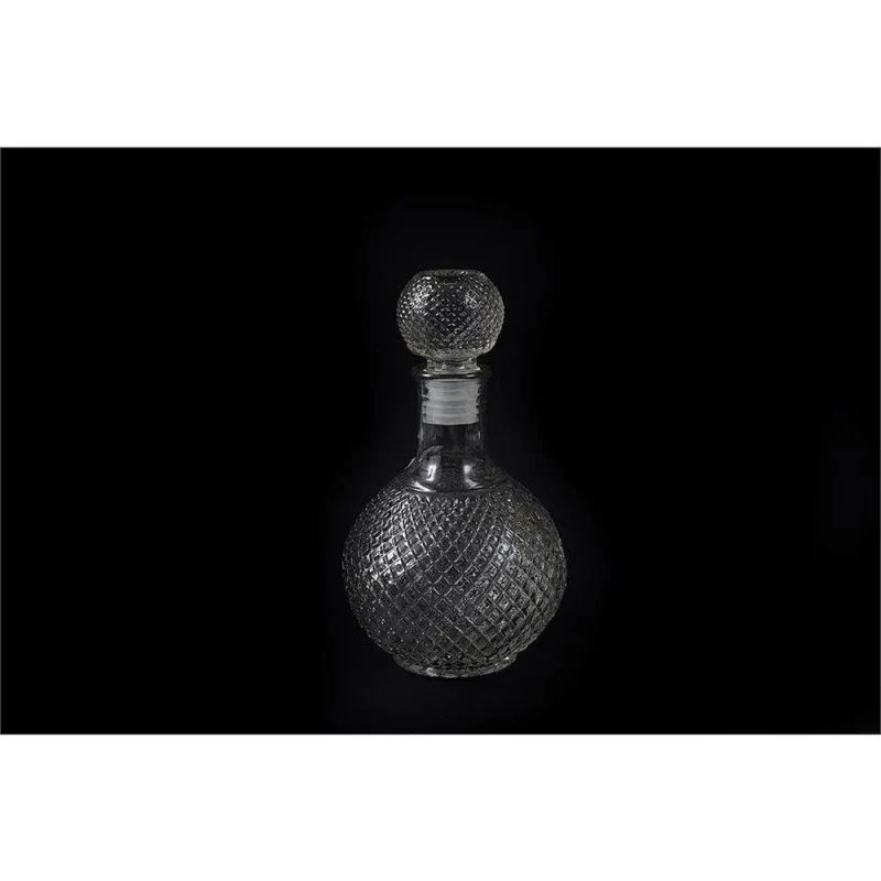 Bottiglia brandy rombus con tappo in vetro h.24cm