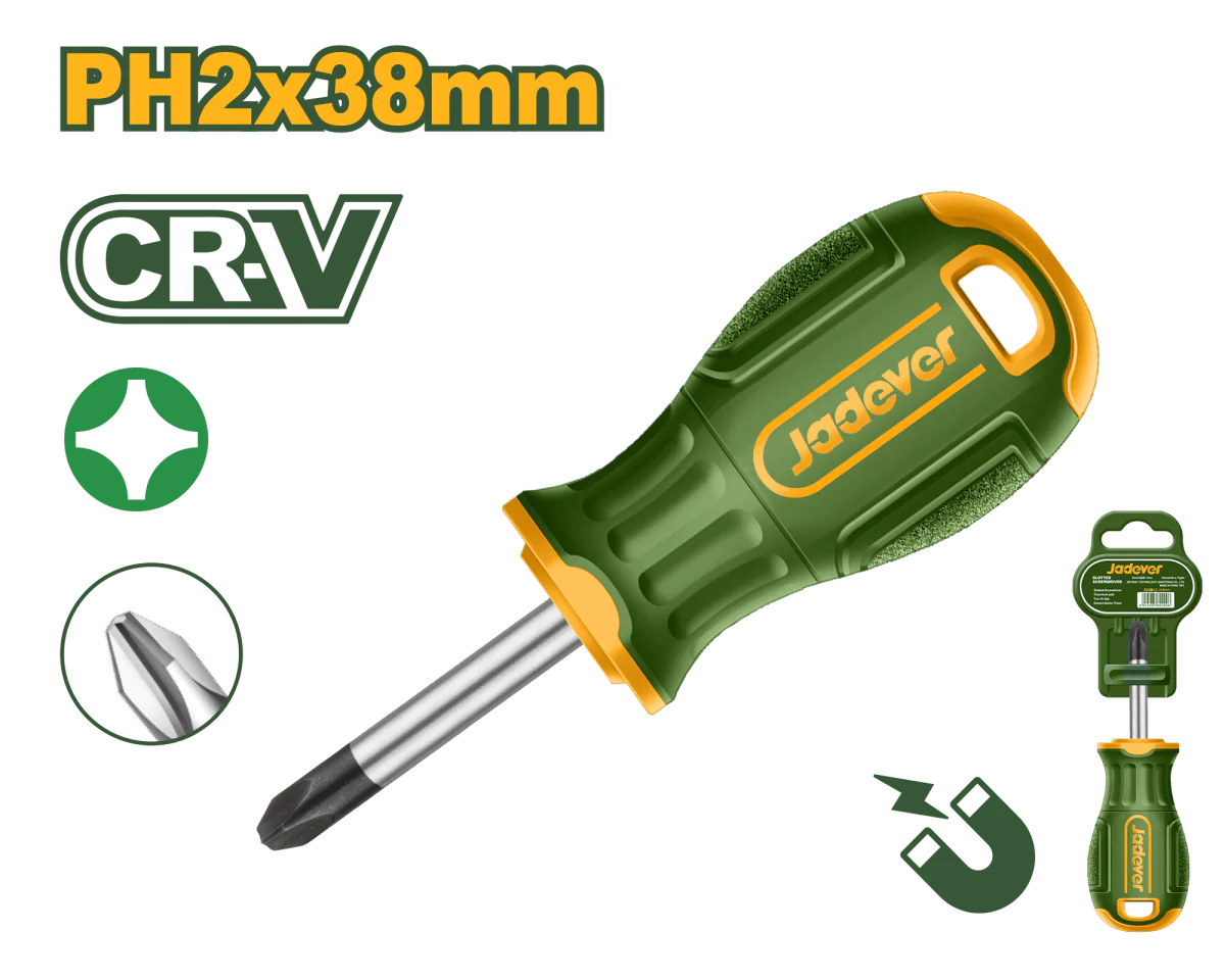 Cacciavite a Croce Phillips PH2 Jadever Cr-V con Punta Magnetica