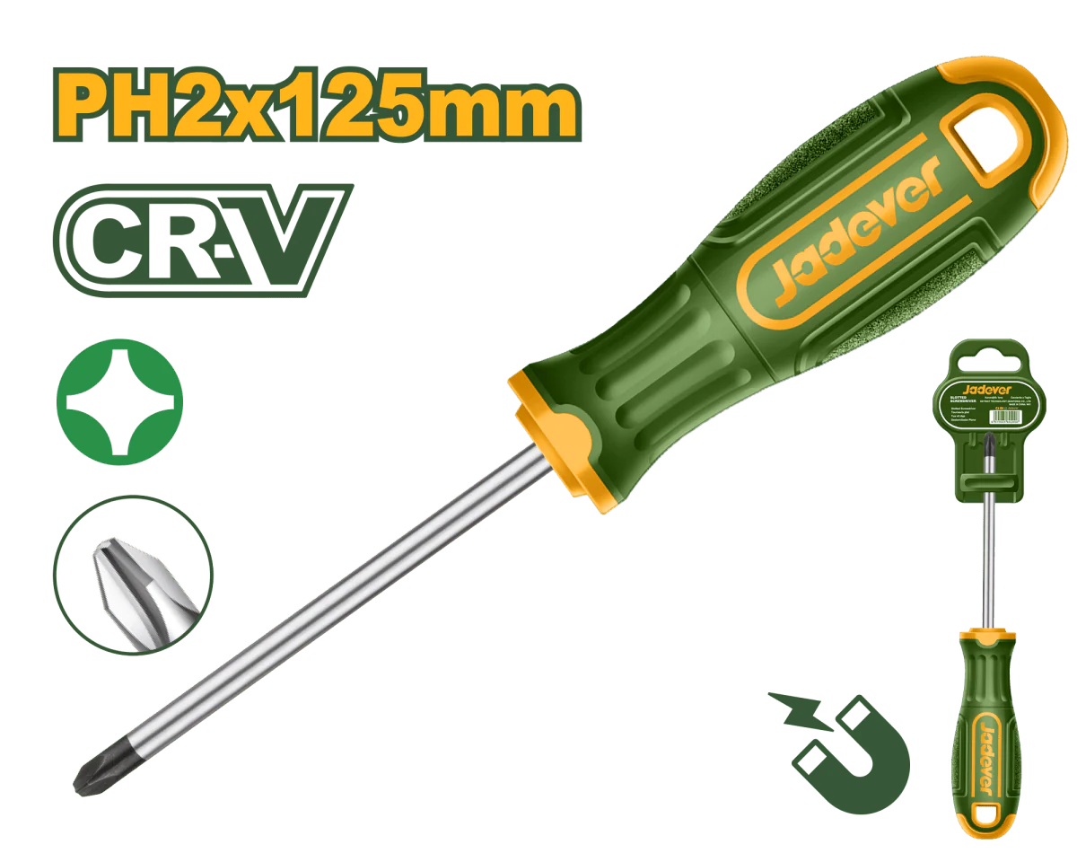 Cacciavite a Croce Phillips PH2 Jadever Cr-V con Punta Magnetica - Image 3