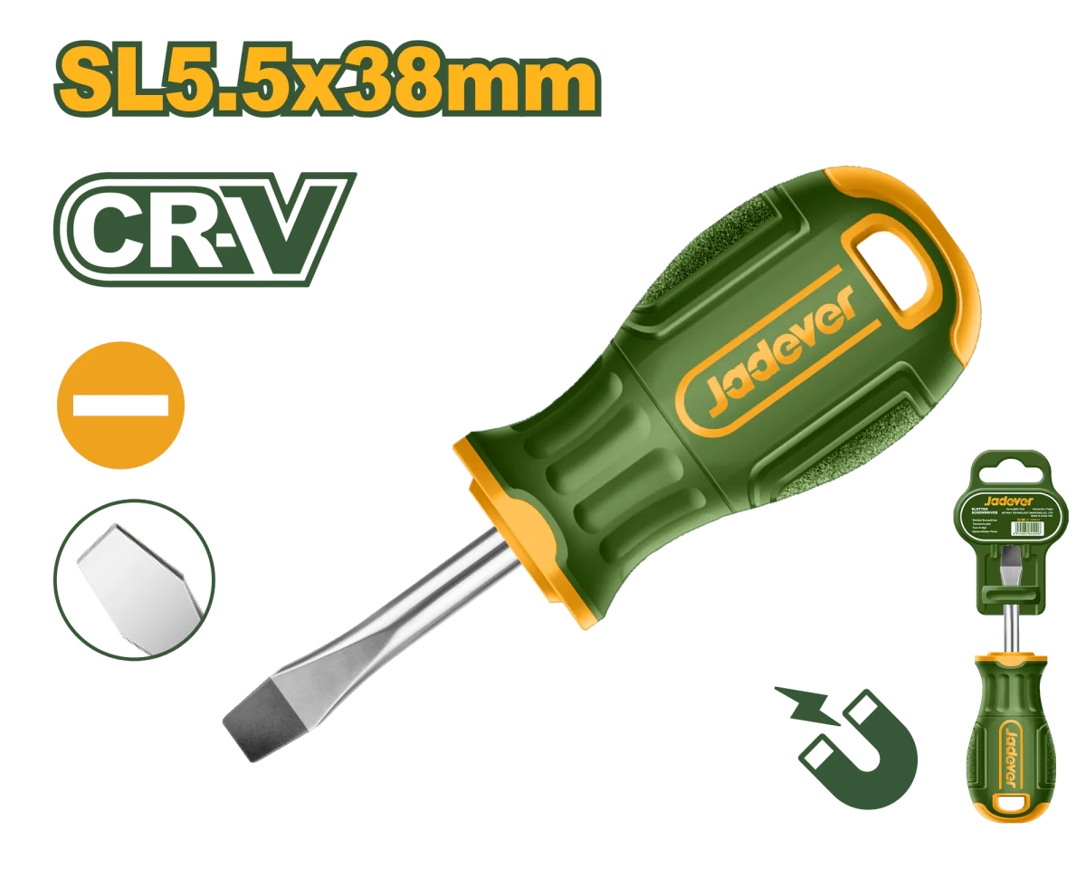 Cacciavite a Taglio Jadever SL 5.5 con Punta Magnetica