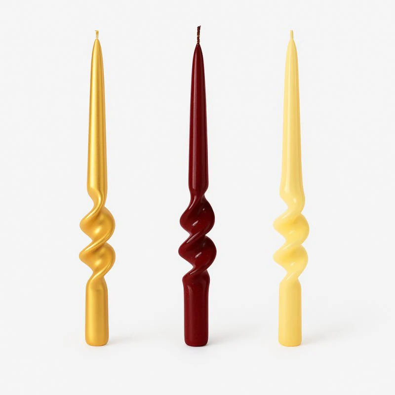Candela Spirale Lucida H25cm | Mercury