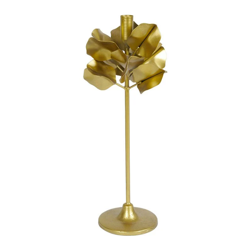 Candeliere foglie oro in metallo - Image 2