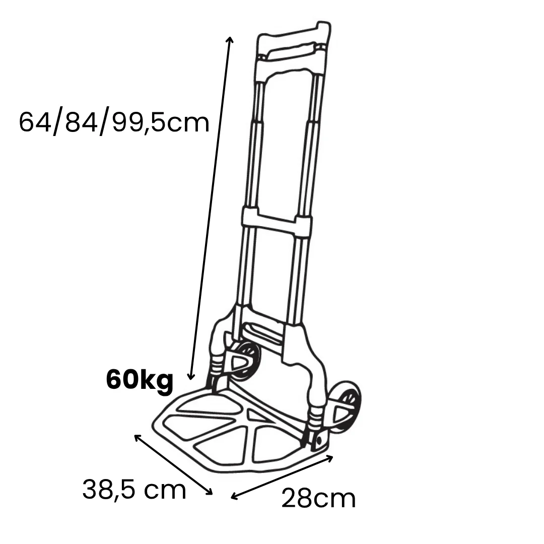 Carrello Smart Portapacchi Pieghevole in Alluminio – Leggero, Compatto e Fino a 60kg - Image 8