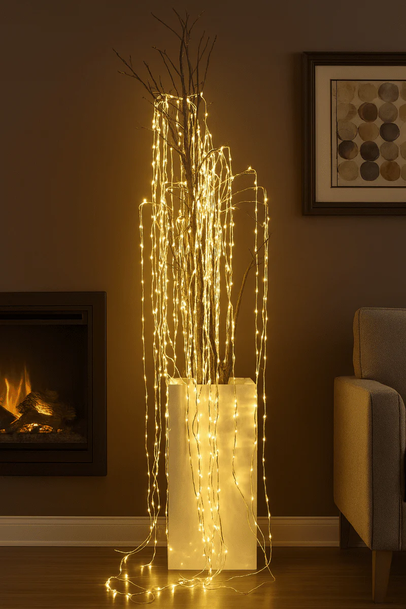 Cascata 1200 LED luce calda lunghezza 300cm - Image 4