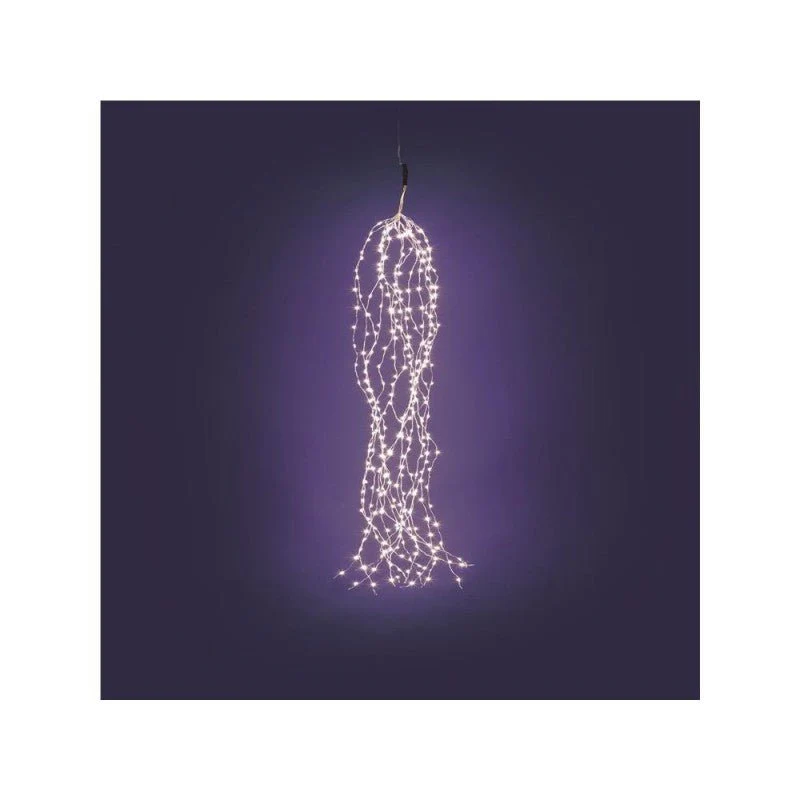 Cascata 900 LED Metal Silver a luce fissa Lotti