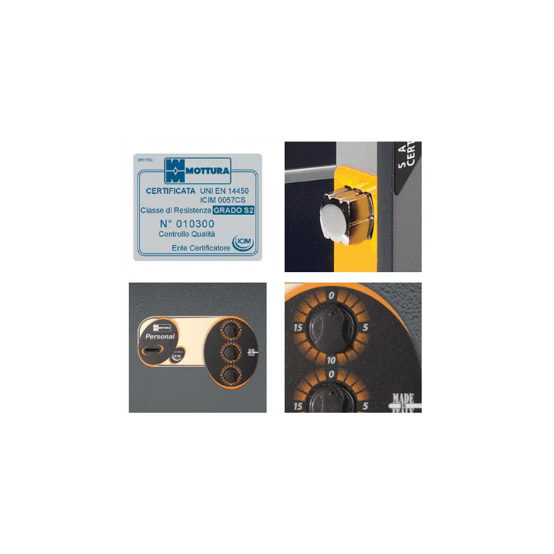 Cassaforte con chiave e combinazione meccanica - Image 2