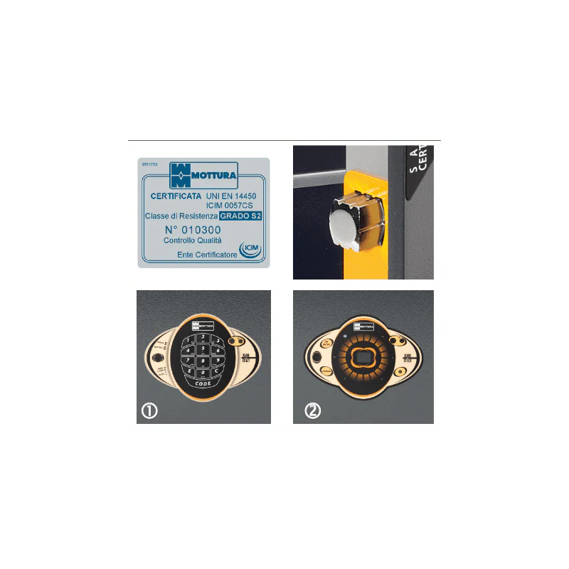 Cassaforte con chiusura a combinazione elettrica