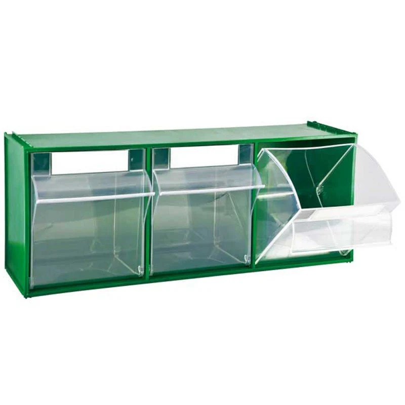 Cassettiera Madia verde con cassetti basculanti