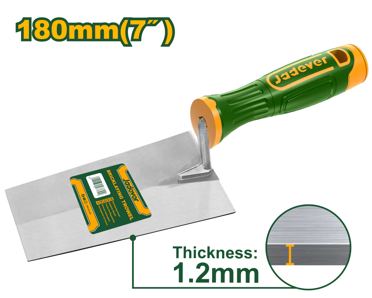 Cazzuola per muratura Jadever 180 mm con manico ergonomico