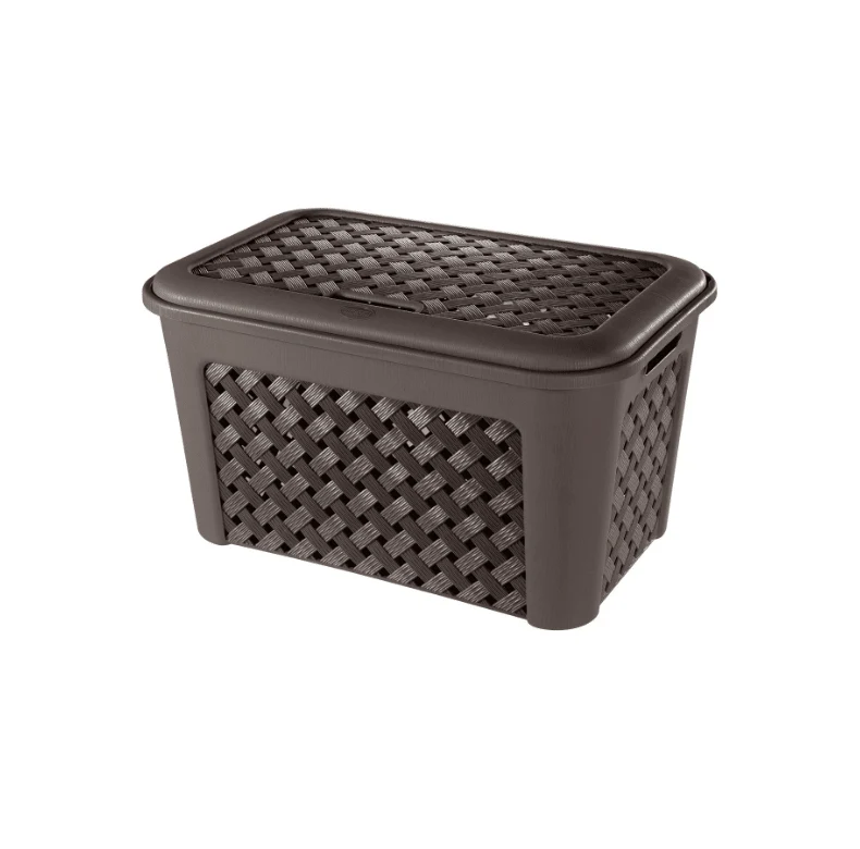 Cesto Portabiancheria Arianna con coperchio 48L - Image 2