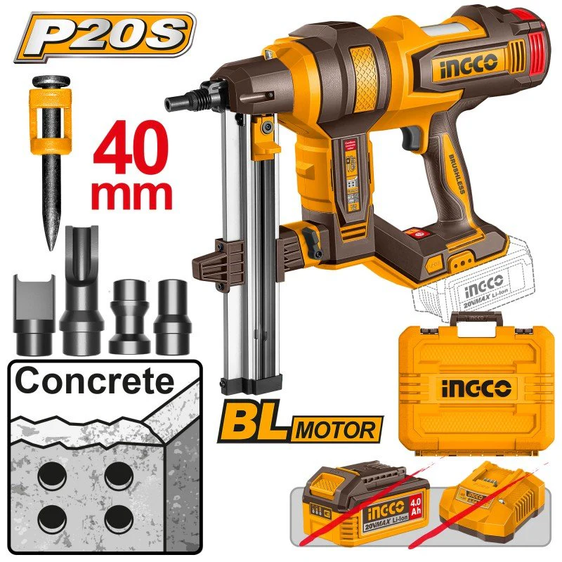 Chiodatrice per calcestruzzo a Batteria 40mm Nudo - Image 2