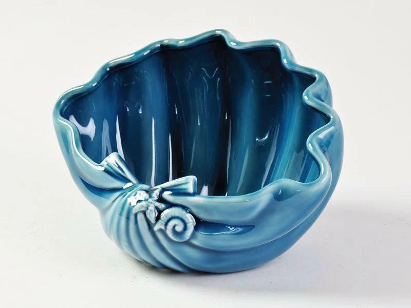 Conchiglia in ceramica Blu 18X13XH.11CM