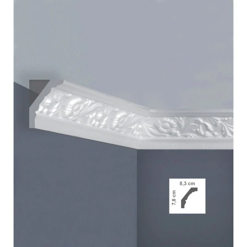 Cornice Decorativa EP5L in Polistirene per Soffitti | Bovelacci