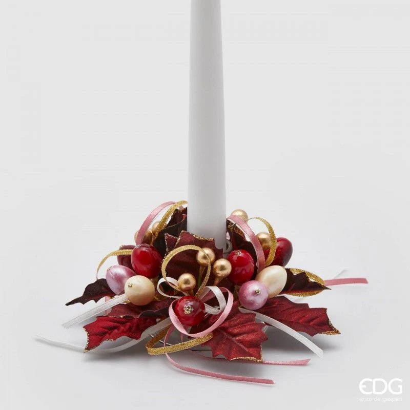 Corona Agrifoglio con Bacche Pinkcream | Enzo De Gasperi - Image 2