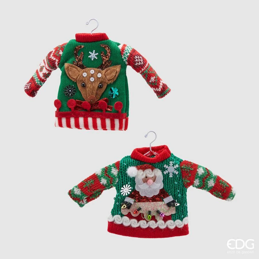 Decorazione maglione con Babbo o Renna