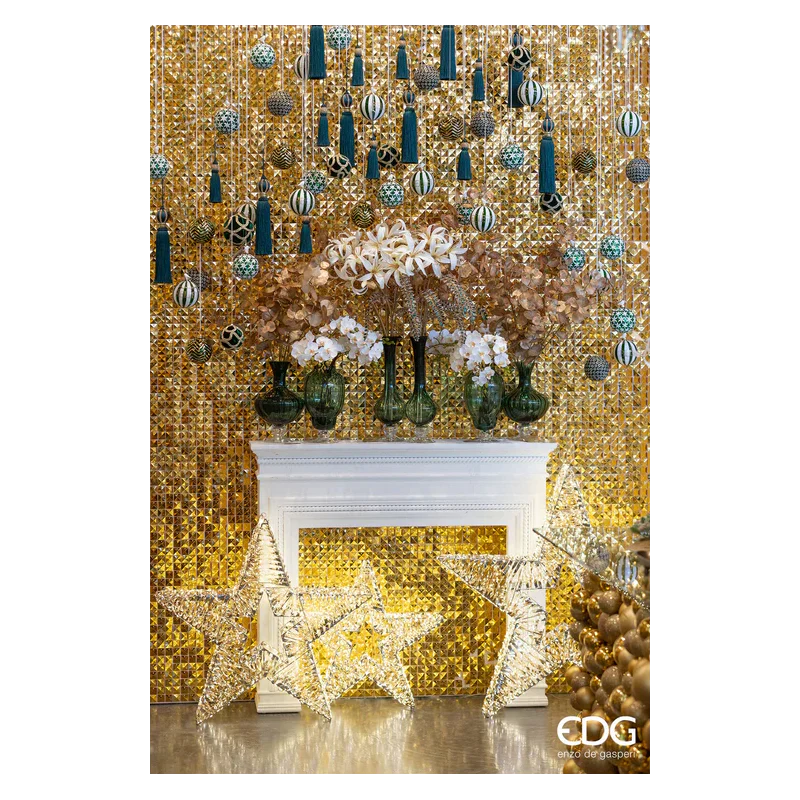 Decorazione natalizia a tenda quadrata con glitter | EDG - Image 8