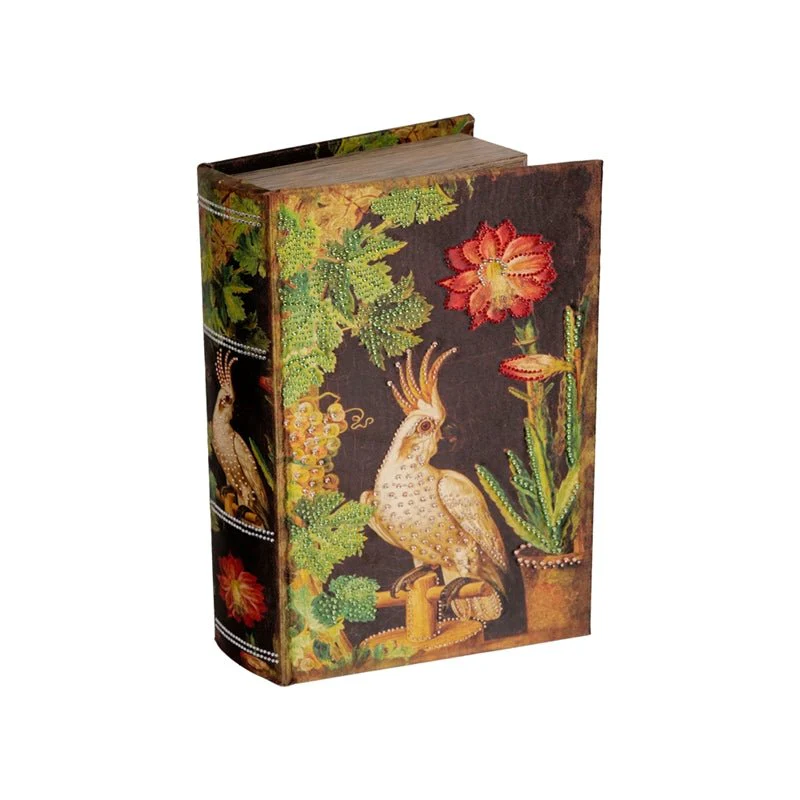 Decoro scatola libro finto in legno