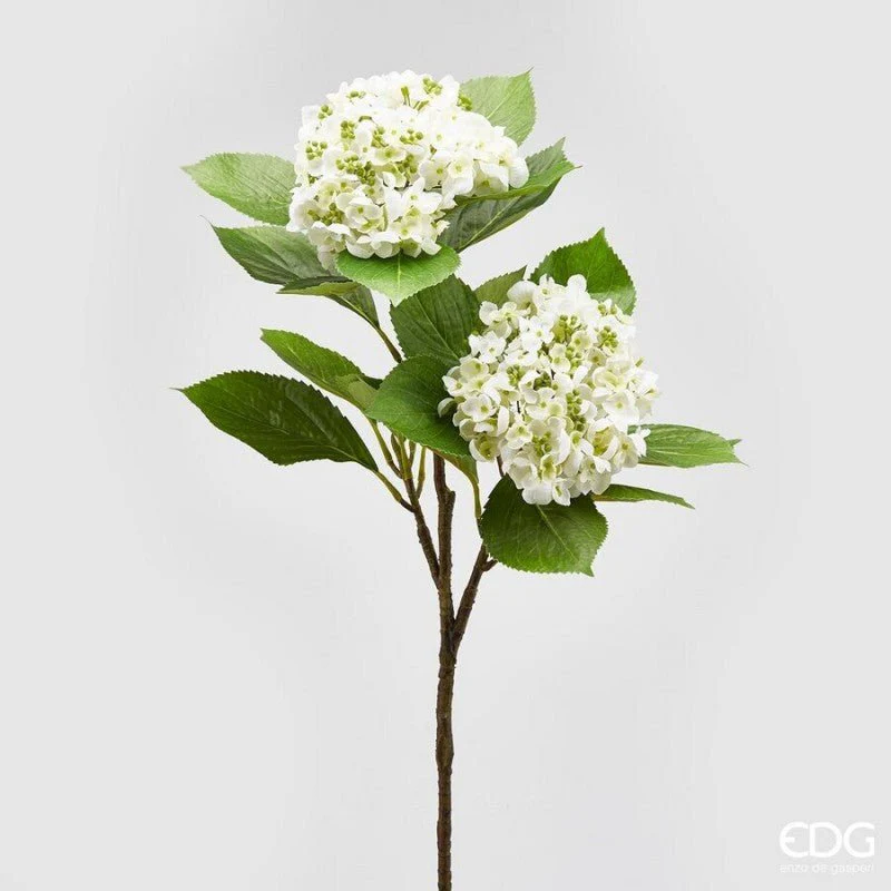 Fiore Artificiale Ortensia Chic  Altezza 80 cm Bianco|EDG
