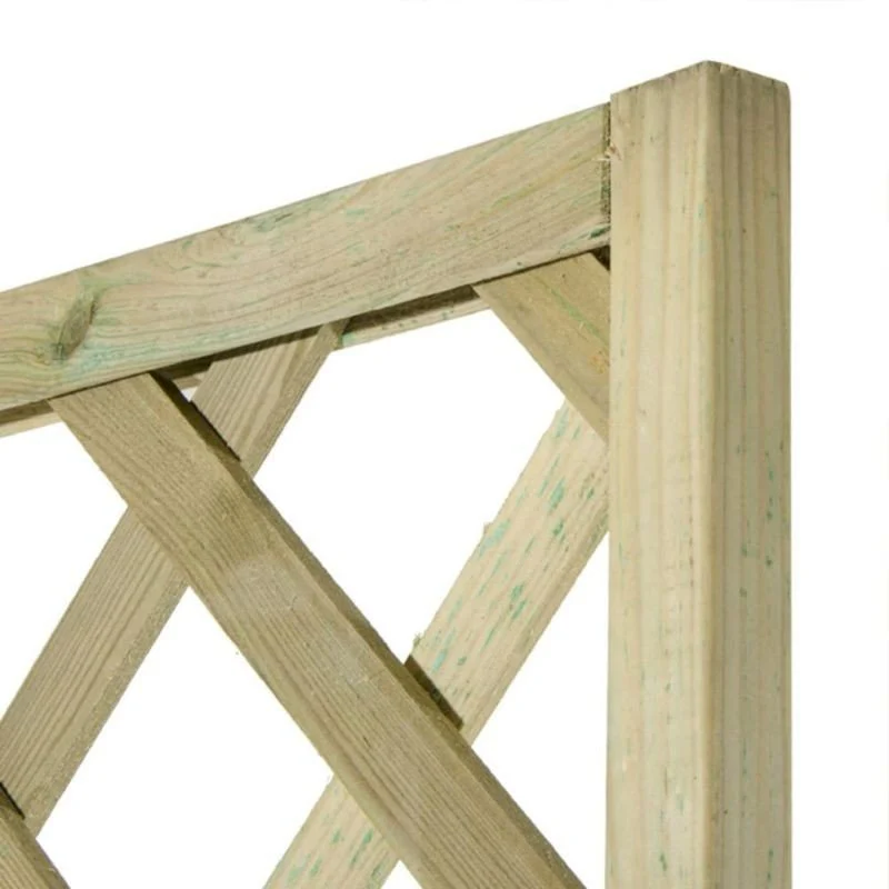 Fioriera con grigliato in legno impregnato 75x3x180h cm Verdelook - Image 6