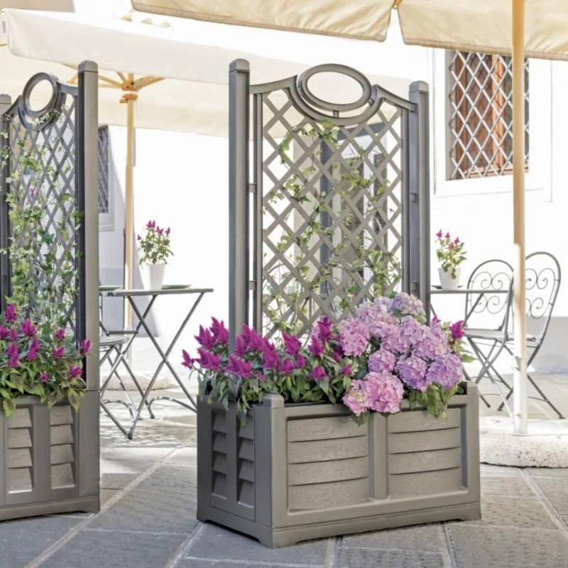 Fioriera con grigliato in plastica 80x42,5x150h cm Bama - Image 7