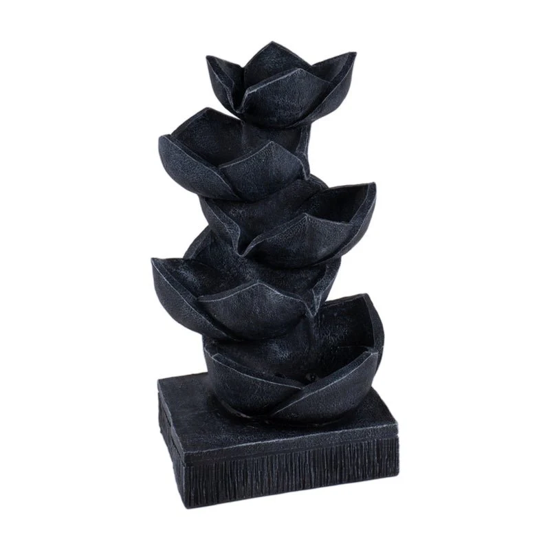 Fontana Elettrica Nera in Resina