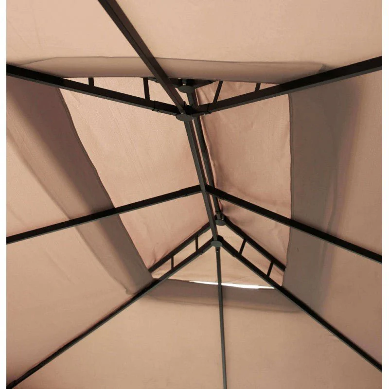 Gazebo fisso 3x4 con tende laterali Avana - Image 7