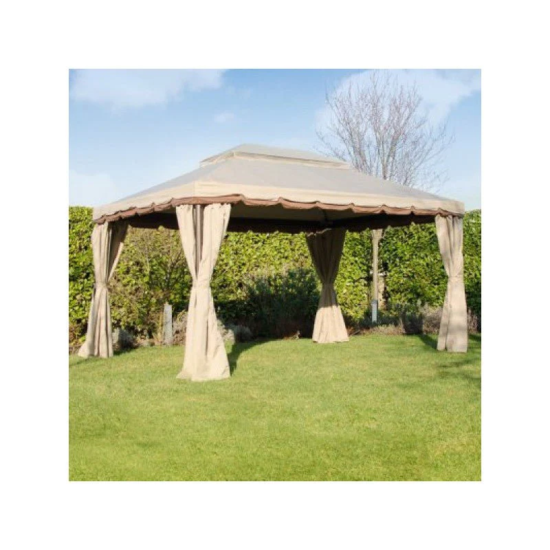Gazebo fisso 3x4m con tende laterali Roma - Image 2