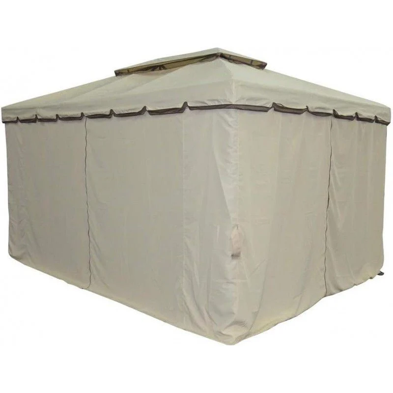 Gazebo fisso 3x4m con tende laterali Roma - Image 3