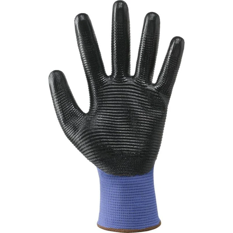 Guanti a filo continuo calibro 13 in poliestere / nitrile nbr crinkle - Image 3