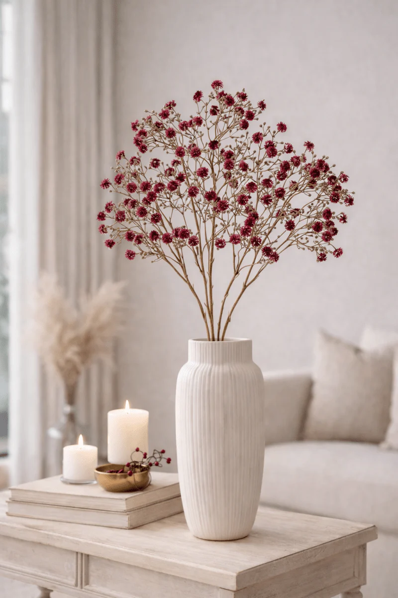 Stelo artificiale Gypsophila oro e Bordeaux H.6 cm | EDG - Image 2