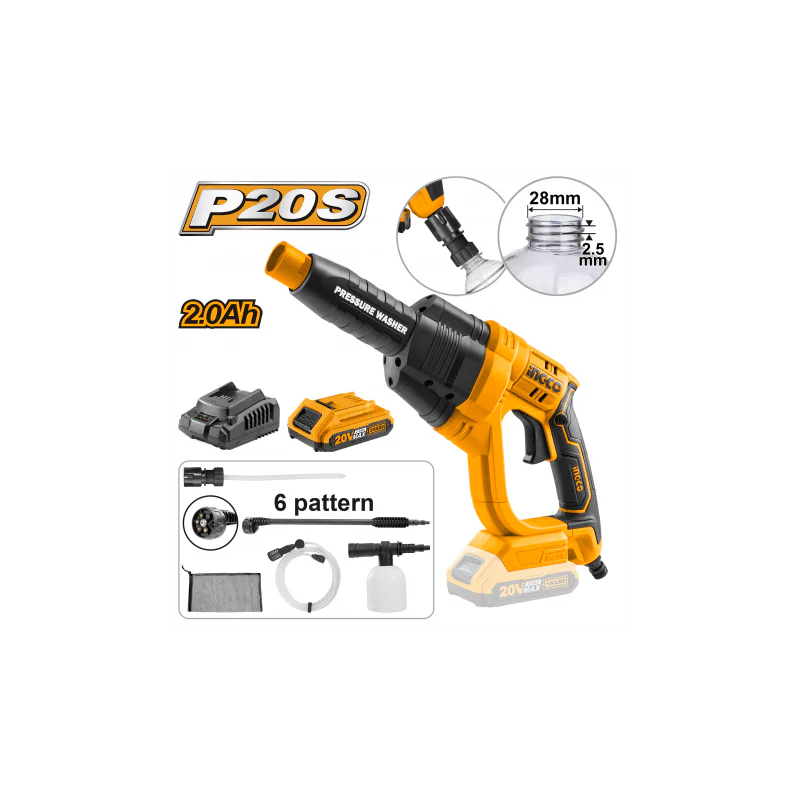 Idropulitrice Ingco Autoadescante 20v Con Batteria