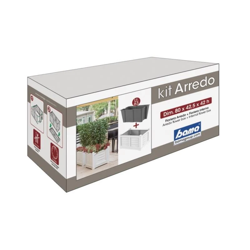 Kit Fioriera Arredo Cappuccino 80cm - Image 3