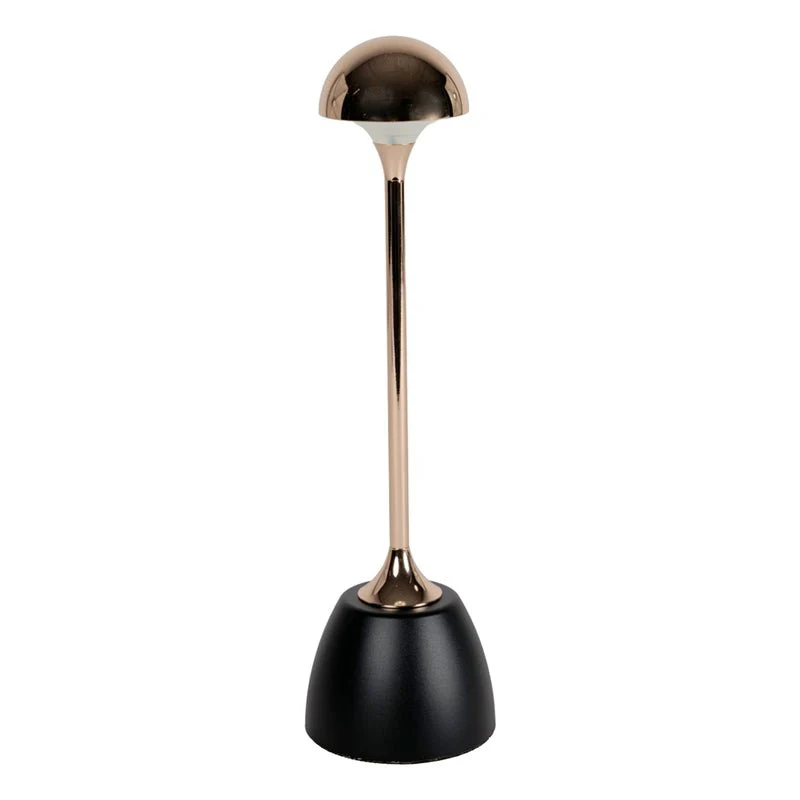 Lampada Led ricaricabile da tavolo nero-oro