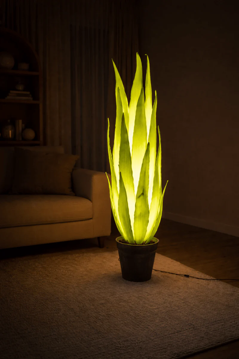 Lampada pianta con foglie H129CM - Image 2