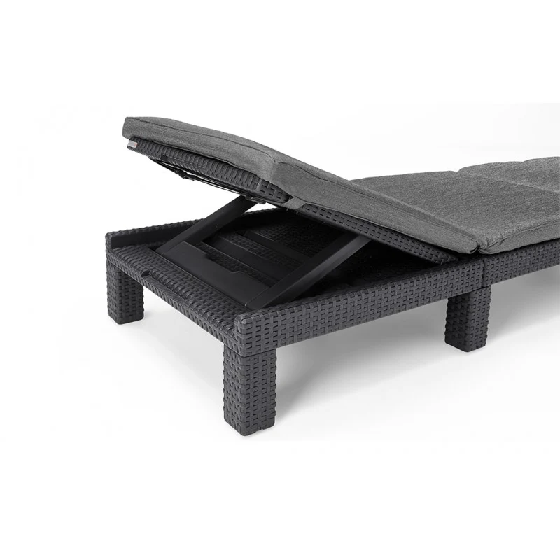 Lettino prendisole antracite con cuscino Daytona| Keter - Image 7
