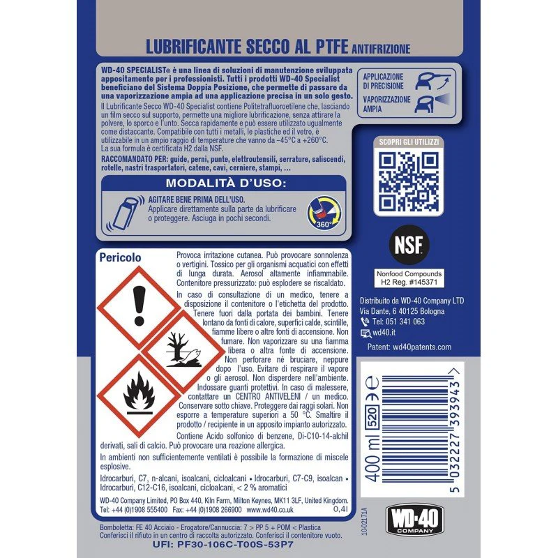 Lubrificante Secco Ptfe Ml 400 | WD-40 - Image 6