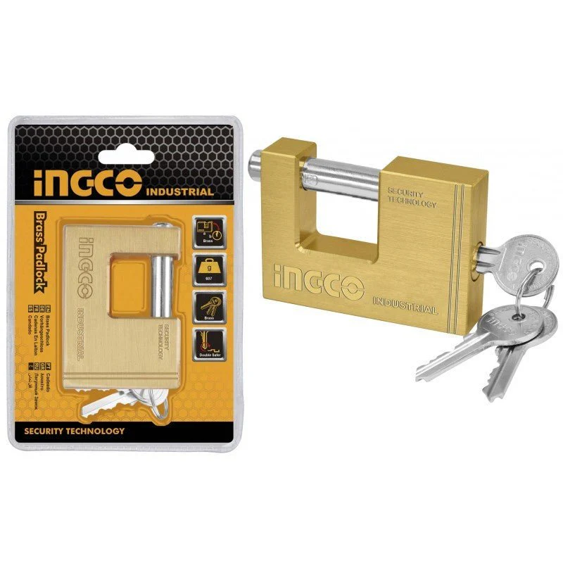 Lucchetto rettangolare 60mm ottone Ingco