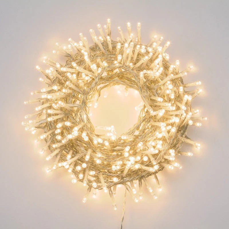 Luci di Natale 500 LED luce calda a batteria Lotti - Image 4