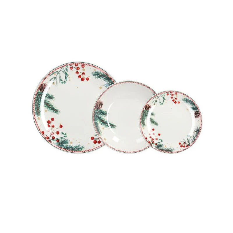Madison Candy Christmas Serv. Tavola 18 Pz | Tognana